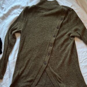 Cozy Olive Turtleneck Sweater